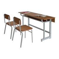 Bàn Ghế Học Sinh Đôi Sắt Sơn Tĩnh Điện Cao Cấp - BGHS28
