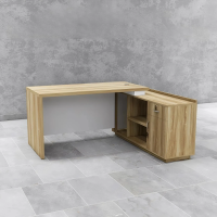 Bàn Giám Đốc Gỗ Sáng Họa Tiết Hình Khối - BGĐ111