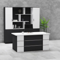 Bàn Giám Đốc Gỗ Sọc Ngang Hiện Đại Tối Giản - BGĐ118