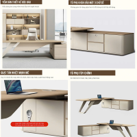 Bàn Làm Việc Giám Đốc Góc L Có Hộc - BGĐ93