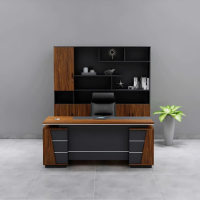 Bàn Giám Đốc Góc L Sọc Ngang Thanh Lịch - BGĐ120