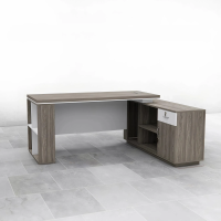 Bàn Giám Đốc Góc L Thiết Kế Kệ Tiện Lợi - BGĐ109