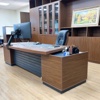 Bàn Giám Đốc Góc L Vân Gỗ Hiện Đại Sang Trọng - BGĐ131