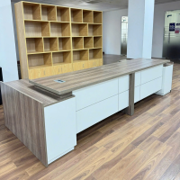 Bàn Giám Đốc Hai Tầng Mặt Nổi Tối Giản Hiện Đại - BGĐ134