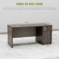 Bàn Giám Đốc Liền Khối Có Hộc Tủ Lưu Trữ Tiện Lợi - BGĐ126