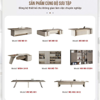 Bàn Giám Đốc Hiện Đại Họa Tiết Sóng Nổi - BGĐ99