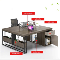 Bàn Làm Việc 2 Người Thiết Kế Vách Lưới Tối Giản - BC104