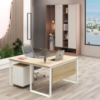 Bàn Làm Việc Chân Sắt Chữ L Yếm Lửng Chắc Chắn - BLV135