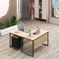 Bàn Làm Việc Chân Sắt Chữ L Yếm Lửng Chắc Chắn - BLV135