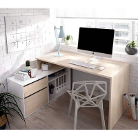 Bàn Làm Việc Gỗ Góc L Kèm Kệ Tích Hợp Ngăn Kéo - BG71