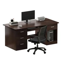 Bàn Làm Việc Gỗ Hai Tủ Nhiều Ngăn Kéo Cao Cấp - BG81