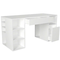Bàn Làm Việc Gỗ Kèm Kệ Trang Trí 2 Bên Hiện Đại - BG78