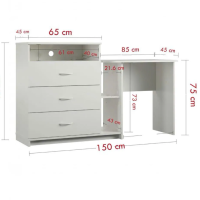 Bàn Làm Việc Gỗ Liền Tủ Có Kệ Lưu Trữ Tiện Dụng - BG68