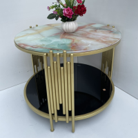 Bàn Trà Sofa Tròn 2 Tầng - BT4