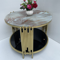 Bàn Trà Sofa Tròn 2 Tầng - BT4