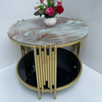 Bàn Trà Sofa Tròn 2 Tầng - BT4