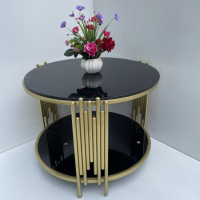 Bàn Trà Sofa Tròn 2 Tầng - BT4