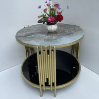 Bàn Trà Sofa Tròn 2 Tầng - BT4