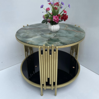 Bàn Trà Sofa Tròn 2 Tầng - BT4