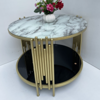 Bàn Trà Sofa Tròn 2 Tầng - BT4