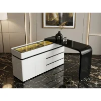 Bàn Trang Điểm Cao Cấp Thiết Kế Tủ Kính Sang Trọng - BTD42