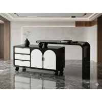 Bàn Trang Điểm Phối Màu Đen Trắng Sang Trọng - BTD45