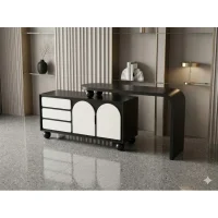 Bàn Trang Điểm Phối Màu Đen Trắng Sang Trọng - BTD45
