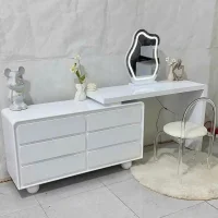 Bàn Trang Điểm Kèm Tủ 6 Ngăn Chân Cầu Hiện Đại - BTD20