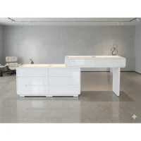 Bàn Trang Điểm Mặt Kính Đèn LED Hiện Đại - BTD49