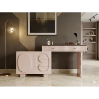 Bàn Trang Điểm Màu Hồng Phong Cách Tối Giản - BTD40