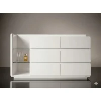 Bàn Trang Điểm Tủ 6 Ngăn Kéo Kết Hợp 3 Ngăn Kệ - BTD38