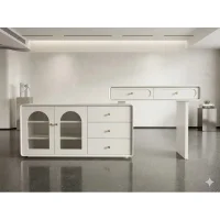 Bàn Trang Điểm Tủ Kính Cánh Vòm Sang Trọng - BTD47