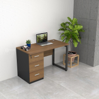 Bàn Làm Việc Văn Phòng Chân Sắt Có Hộc - BLV29