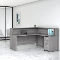 Quầy Lễ Tân Gỗ MDF Góc L - LT9