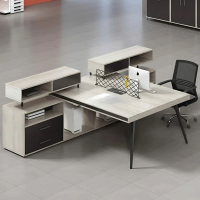 Cụm Bàn Làm Việc 2 Người Kèm Hộc Tủ Lưu Trữ Tinh Tế - BC87