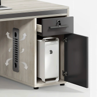 Cụm Bàn Làm Việc 4 Người Chân Sắt Tủ Tiện Lợi - BC81