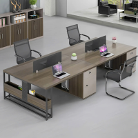 Cụm Bàn Làm Việc 4 Người Kèm Tủ Cá Nhân Tiện Dụng - BC98