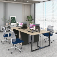 Cụm Bàn Làm Việc 4 Người Khung Sắt Lưới Mới Lạ - BC114