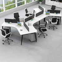 Cụm Bàn Làm Việc 6 Người Kiểu Dáng Lượn Sóng Độc Đáo - BC89