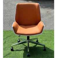 Ghế Giám Đốc Bọc Da Lưng Thấp Ốp Gỗ - GGĐ44