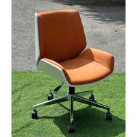 Ghế Giám Đốc Bọc Da Lưng Thấp Ốp Gỗ - GGĐ44