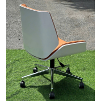 Ghế Giám Đốc Bọc Da Lưng Thấp Ốp Gỗ - GGĐ44