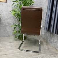 Ghế Giám Đốc Chân Quỳ Da Nâu Sang Trọng - GQ36