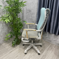 Ghế Làm Việc Xoay Lưng Cao Tay Vịn Vàng Đẳng Cấp - GX79 