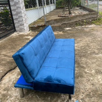 Ghế Sofa Giường Nằm Màu Xanh Navi Nhung - SF5