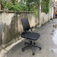 Ghế Xoay Văn Phòng Tay Gập Màu Đen - GX19