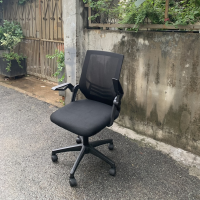 Ghế Xoay Văn Phòng Tay Gập Màu Đen - GX19