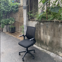 Ghế Xoay Văn Phòng Tay Gập Màu Đen - GX19