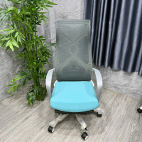 Ghế Xoay Văn Phòng Lưng Lưới Xanh Có Kê Chân Thư Giãn – GX78