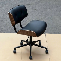 Ghế Xoay Văn Phòng Nệm Da Lưng Thấp Chân Sắt - GX90